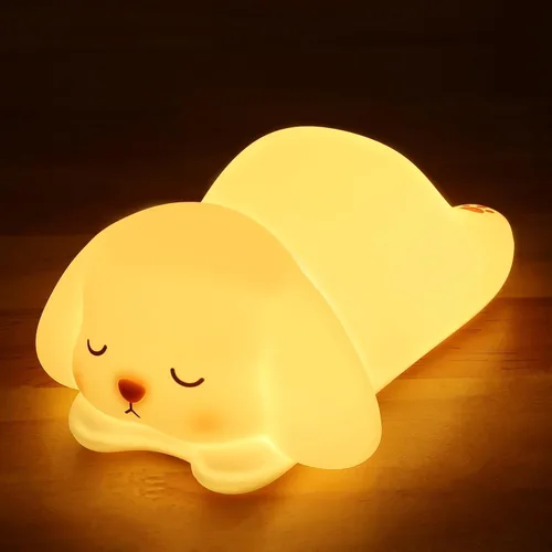 Tremdwoto Luz nocturna de conejo para niños – 16 colores cambiantes, lámpara de guardería recargable regulable con temporizador de 1/3 H, bonita luz