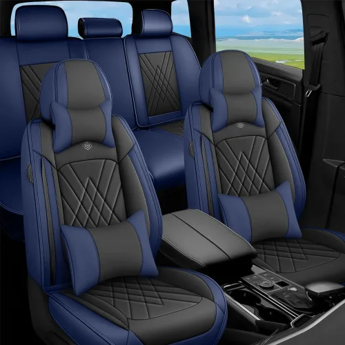 Miniatura 22 de Fundas de Asientos Compatibles con Toyota Corolla 2015-2026 Funda de Asiento de Automóvil de Cuero, Elegante Impermeable Transpirable Fácil