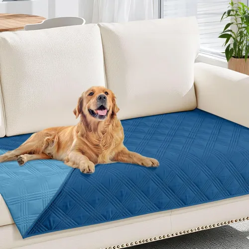 Miniatura 162 de hyha Manta impermeable para perros, manta reversible para cama de mascotas, funda suave para sofá/sillón lavable para perros, fundas impermeables