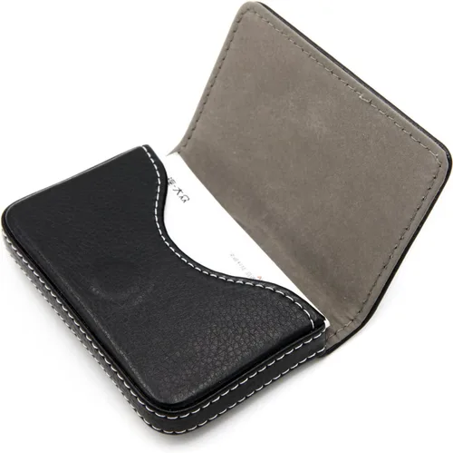 Miniatura 27 de Cartera con bloqueo RFID - Tarjetero minimalista de cuero para negocios, 12-verde, Pequeña, Slim