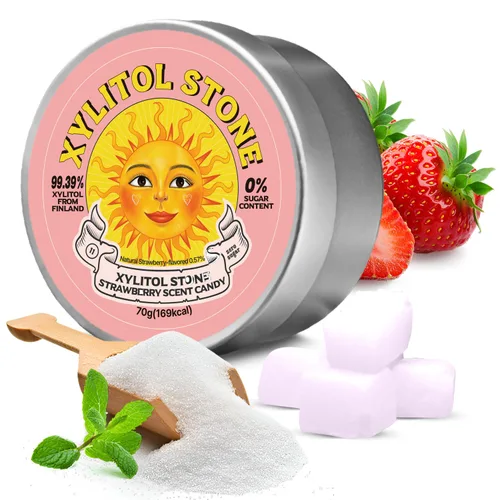 Miniatura 9 de Xylitol Stone Caramelos sin azúcar - Veganos y compatibles con dieta cetogénica, caramelos duros únicos sin azúcar - Dulces con 100% sabor natural