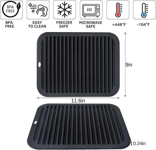 Miniatura 8 de Salvamanteles de silicona para ollas y sartenes calientes, paquete de 3 soportes resistentes al calor para cocina, tapete de silicona grande