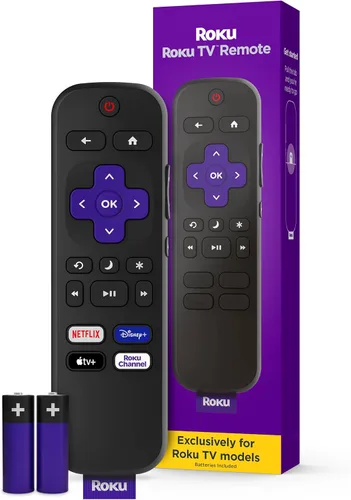 Control remoto Roku TV (Producto oficial del fabricante) - Configuración simple y accesos directos de aplicaciones preestablecidos - Control remoto