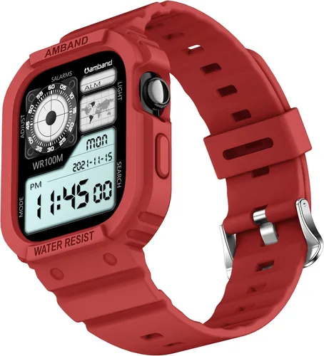 Miniatura 23 de amBand E1 Sport Case Band for Apple Watch Ultra 3/2/1 & SE 3/2/1 & Series 11 10 9 8 7 6 5 4 3 49mm 46mm 45mm 44mm 42mm 41mm 40mm 38mm, Shockproof &