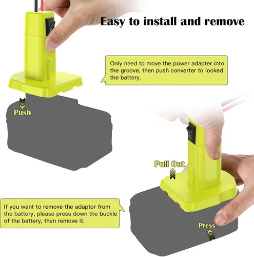 Miniatura 5 de Adaptador de rueda eléctrica para Ryobi Adaptador de batería de 18 V con conector de arnés de cables compatible con Peg-Perego Children's Riding