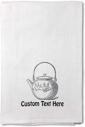 Style In Print Decoración personalizada Harina Toallas de cocina Tetera asiática Cocina Hogar Cocina Hogar Suministros de Limpieza Toallas de Plato