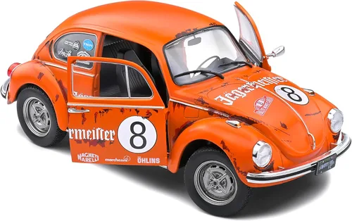 Miniatura 5 de MODELLINO en Scala COMPATIBILE CON VW Beetle 1303 N.8 Jaeger Tribute 1974 Naranja 1:18 SOLIDO SL1800518