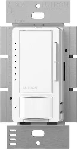 Miniatura 15 de Lutron Maestro LED+ Sensor de atenuación y vacante, un solo polo y multiubicación, MSCL-VP153M-BI, galleta