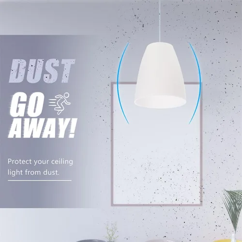 Miniatura 9 de SEWACC 2 unids pantalla de herradura inclinada lámpara de cabeza plana pantalla pantalla plástico blanco pantallas reemplazo lámpara de pie
