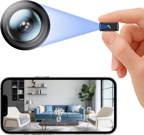 Minicámara 2026 Actualización de seguridad inalámbrica Cámara pequeña WiFi 1080P Micro Magnetic Niñera Cam con detección de movimiento, gran angular
