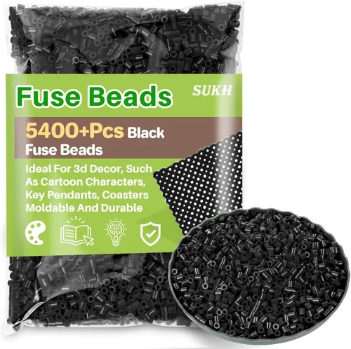Miniatura 10 de Sukh 5400+Pcs Cuentas de Fusible - Juego de Cuentas de Fusible Juego de Cuentas de Fusión Cuentas de Fusible a Granel Cuentas de Hierro