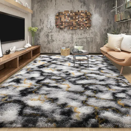 Miniatura 27 de Tepook Alfombras súper suaves y esponjosas para sala de estar, alfombras de área de 8 x 10 pies para dormitorio, alfombra moderna peluda, alfombras