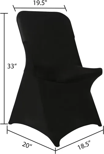 Miniatura 4 de Fundas plegables para sillas de fiesta, 12 piezas, fundas universales de elastano ajustables para bodas, banquetes, conferencias