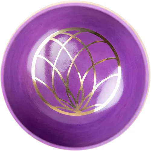 Miniatura 5 de Juego de Cuencos Tibetanos - 4" Fácil de Tocar Auténtico Hecho a Mano Para Meditación Sonido Sanación de 7 Chakras Por HIMALAYAN BAZAAR (Morado, 4")