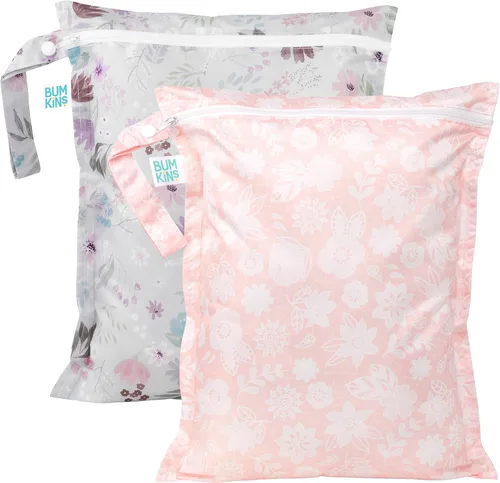 Miniatura 14 de Bumkins - Bolsa húmeda impermeable más grande - Para bebé, viajes, traje de baño, pañales de tela, piezas de bomba, piscina, gimnasio, artículos