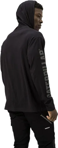 Miniatura 7 de Caterpillar Camisas largas con capucha para hombre con protección UPF 50, control de humedad y logotipo de gato en la manga