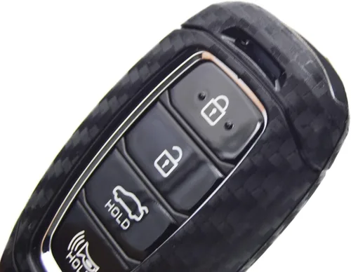 Miniatura 4 de Zorratin Funda para llavero de silicona de carbono + llavero para Hyundai Kona Azera Grandeur IG Elantra GT Santa Fe Veloster Venue 2018 2019 2020
