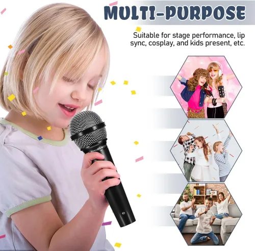 Miniatura 3 de Toyvian Micrófono para niños: accesorio de micrófono falso de plástico, juguete de micrófono de juego de simulación para niños pequeños - Accesorios