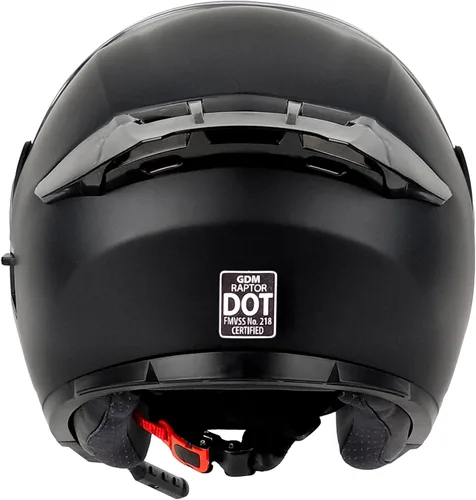 Miniatura 9 de GDM Raptor Modular Bluetooth Casco de motocicleta abatible, negro mate