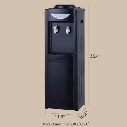 Miniatura 7 de Dispensador de enfriador de agua de carga superior, agua caliente y fría, capacidad para botellas de 3/5 galones, dispensador de agua con bloqueo