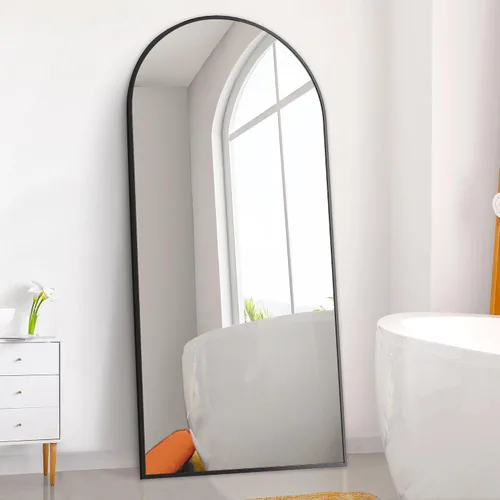 Miniatura 10 de Dolonm Espejo de longitud completa de 65 x 22 pulgadas, espejo de pie de diseño moderno, espejo de cuerpo completo para sala de estar, dormitorio