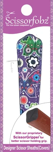 Miniatura 94 de Fundas protectoras para tijeras de diseñador, 4 unidades, tamaño surtido, diseño floral victoriano azul #4-304 Jardín floral victoriano azul