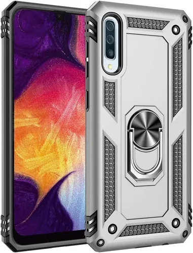 Carcasa de grado militar para Samsung Galaxy A50, anillo giratorio de metal 360, soporte magnético para montaje en automóvil, resistente a prueba de