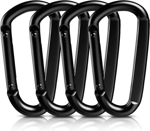 AUTMATCH Carabiner Clips, 3" Spring Snap Hook Caribeener Clips Buckle Pack Grade Heavy Duty Carabiners Quick Link for Camping, Fishing, Hiking,