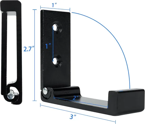 Miniatura 3 de Aynoo Gancho plegable para abrigos, 2 ganchos de pared plegables, ganchos de metal resistente para toallas, paquete de 2