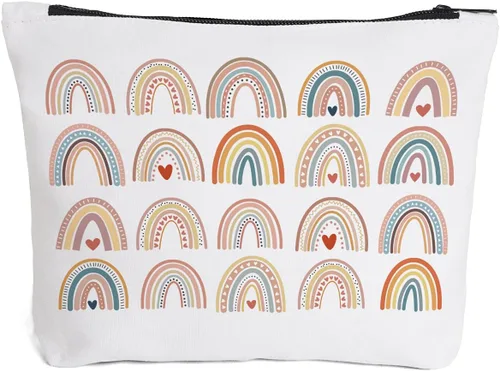 Miniatura 9 de Regalos inspiradores para mujeres, bolsas de arcoíris para niñas y mujeres, bolsa de maquillaje de arcoíris para ella, pared de arcoíris, regalos