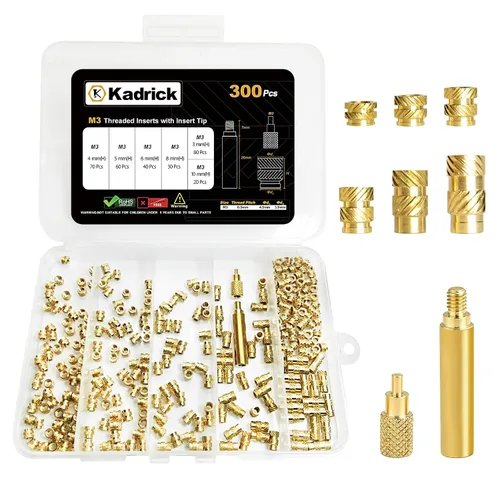 Miniatura 13 de 300 piezas de inserciones roscadas M2 M2.5 para plástico con puntas de ajuste térmico, kit de inserciones de ajuste térmico M2 y M2.5, inserciones