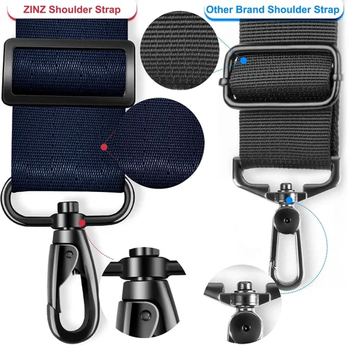 Miniatura 88 de ZINZ Correa de hombro universal de 59 pulgadas con almohadilla transpirable fija ultra gruesa, correa de hombro ajustable y resistente para bolsa