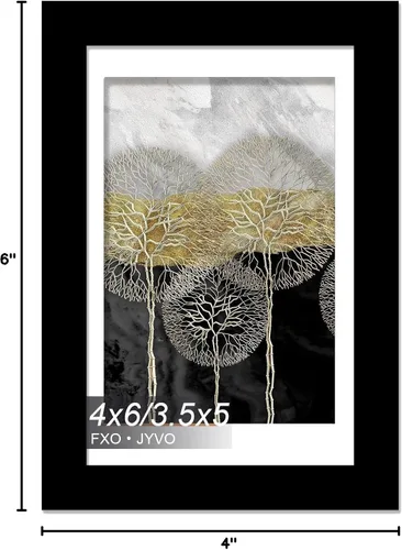 Miniatura 8 de Fxojyvo Marco de Fotos de 4x6, Muestra Foto de 3.5x5 con Paspartú o 4 x 6 Sin Paspartú, Liviano y de Alta Transparencia Marco de 4 por 6 para Pared
