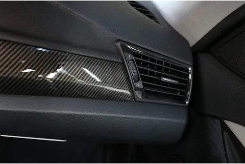Miniatura 5 de YIWANG Cubierta de panel de decoración de consola central de coche estilo fibra de carbono para BMW X1 E84 2010-2015 conducción izquierda accesorios