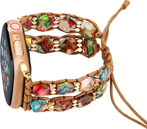 Miniatura 6 de Pulsera bohemia con cuentas compatible con Apple Watch Band de 1.496 in, 1.575 in, 1.614 in, 1.654 in, 1.732 in, 1.772 in, 1.811 in y 1.929 in