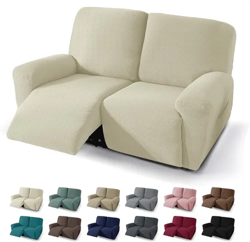 Miniatura 52 de JIVINER Fundas reclinables de gran tamaño de 3 piezas para sillón reclinable grande con bolsillos, tela jacquard elástica Lazy Boy funda para sofá