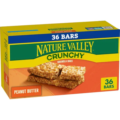 Miniatura 9 de Nature Valley - Barras de granola crujientes, mantequilla de maní, 12 unidades, 8.94 onzas (6 sobres)