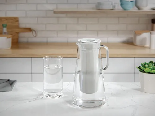 Miniatura 6 de LifeStraw Home - Jarra de filtro de agua de plástico sin BPA de 7 tazas (blanco)