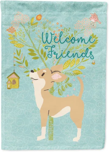 Miniatura 91 de Caroline's Treasures BB7594GF Bandera de jardín de Husky siberiano con texto en inglés "Welcome Friends" - Bandera decorativa para patio exterior