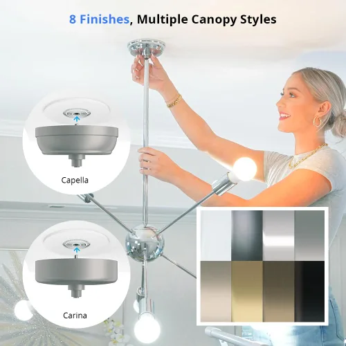 Miniatura 4 de SkyX SkyPlug - Base de iluminación estándar Plug & Play, acabado de latón desgastado Carina