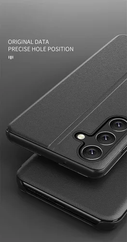 Miniatura 5 de Funda para Huawei P30 Lite, Clear View - Funda de piel sintética con función atril, funda protectora a prueba de golpes, color negro