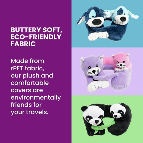 Miniatura 6 de Cabeau Almohada de viaje en avión para niños – Evolución para niños – Apoyo para el cuello para dormir en aviones, trenes y coches – Adorable