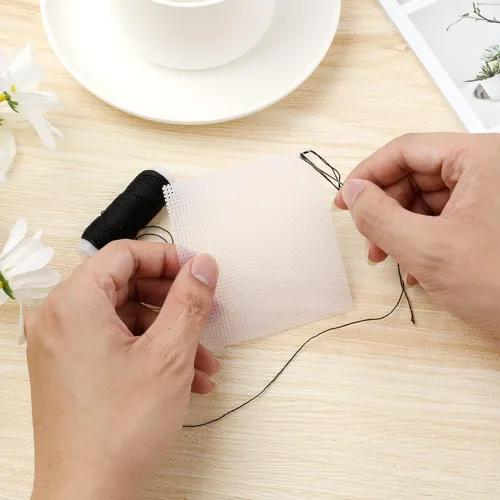 Miniatura 6 de 6 hojas de lona de malla de plástico, 14 CT transparentes para hacer bordados, pantalla Aida de punto de cruz para manualidades, proyectos