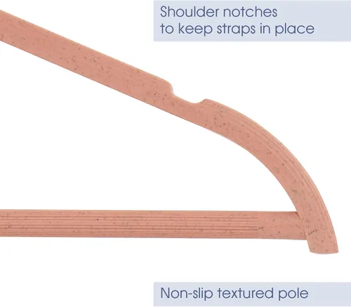 Miniatura 7 de Elama Home 20 piezas Perchas biodegradables en rosa (ELH-20)