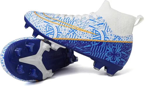 Tacos de fútbol para niños y niñas, zapatos de fútbol para césped AGFG