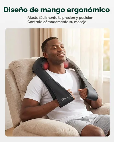 Miniatura 4 de Masajeador de cuello y hombros de Snailax, masaje Shiatsu con calor para el automóvil, la oficina o casa, SL632