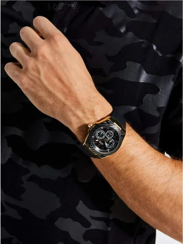 Miniatura 2 de GUESS Men Stainless Steel Quartz Watch with Silicone Strap