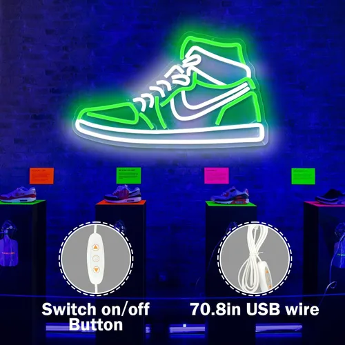 Miniatura 4 de Letrero de neón para zapatos deportivos, letreros de neón para pared, regulables, luces LED de neón para dormitorio, fiesta de cueva, barra de neón