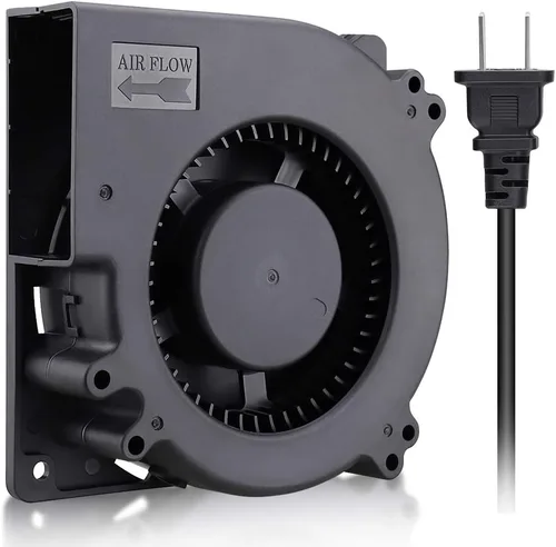 Miniatura 9 de Wathai - Ventilador centrífugo de soplado de 120 mm x 32 mm, ventilador con alimentación de 110 V 220 V CA, controlador de velocidad de 4 V a 12 V