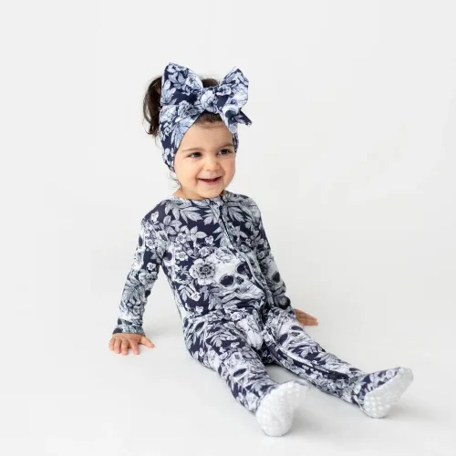Miniatura 7 de Bums & Roses Pieles de bambú para bebé, fabricados con elastano suave y viscosa de bambú, cremallera bidireccional para un fácil cambio, 0-24M